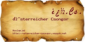 Österreicher Csongor névjegykártya