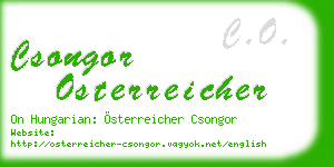 csongor osterreicher business card